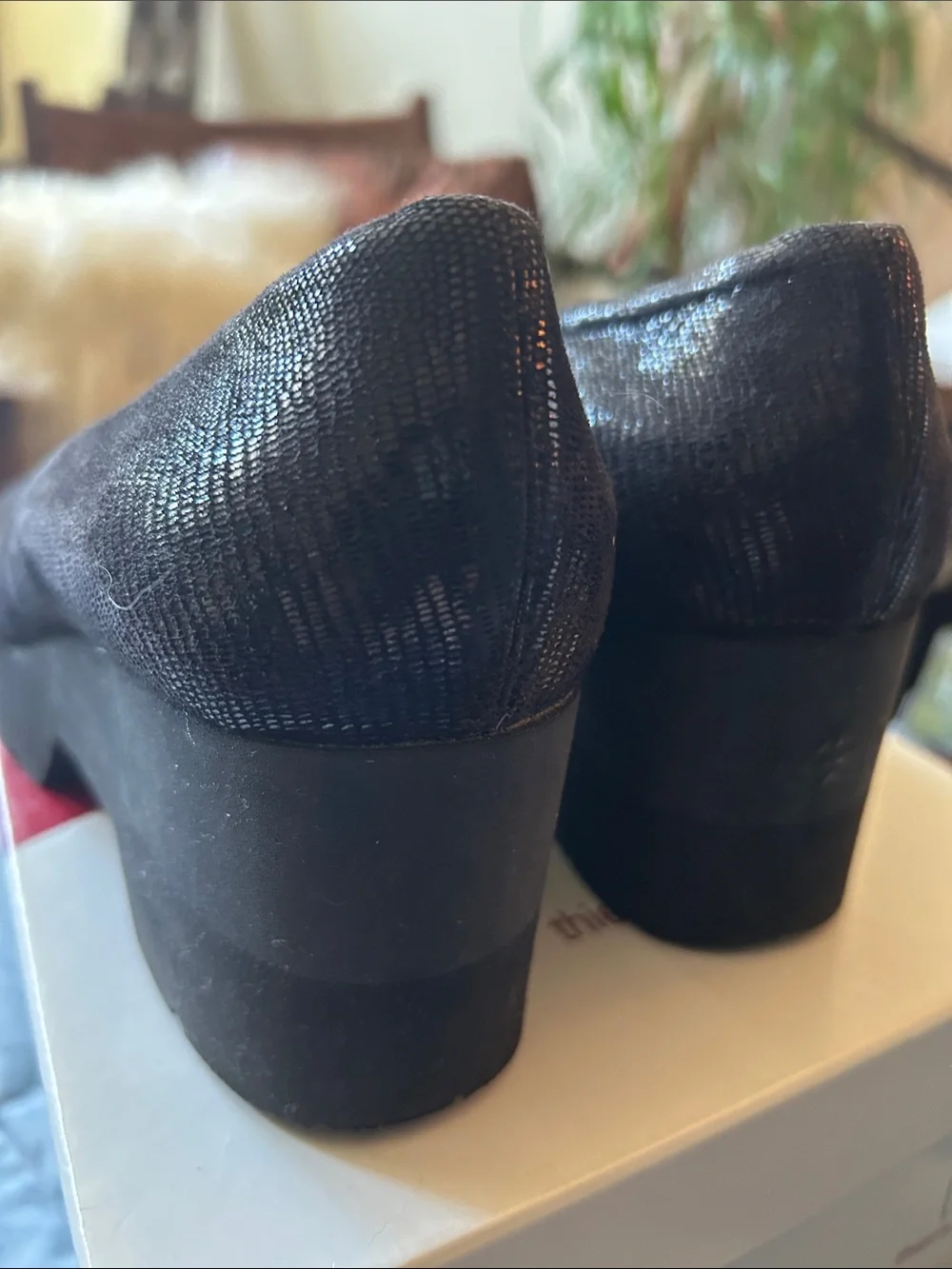 Thierry Rabotin new black leather wedge